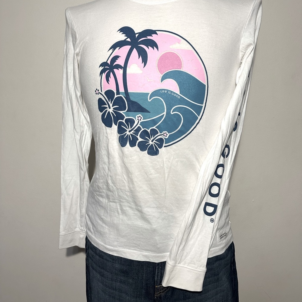 Life is Good long sleeve tshirt. Size M women.